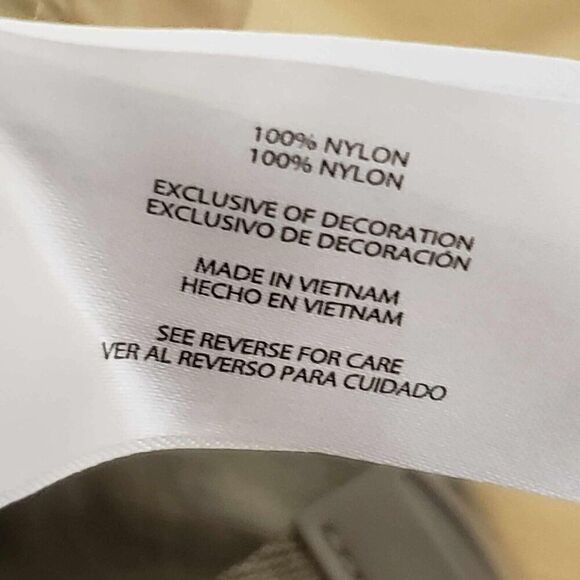 Eddie Bauer Cargo Shorts Mens Size XL Khaki Tan Stretch Nylon Belt Flat Front - Picture 8 of 10